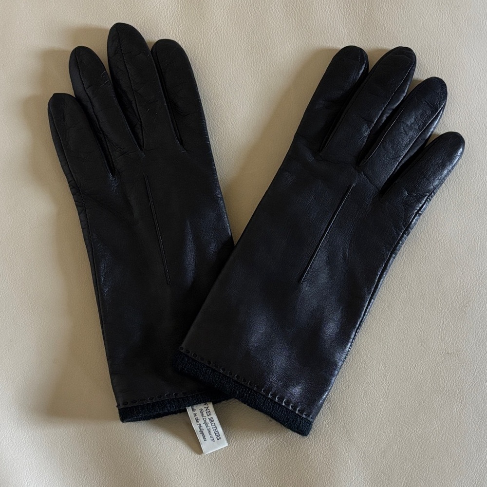 Fownes Brothers Black Leather Gloves